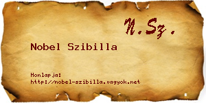Nobel Szibilla névjegykártya